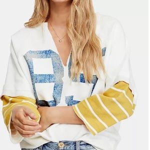 Free People Cool Day Varsity Sweatshirt